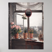 Martinus Rorbye Uitzicht uit het venster van de ku Poster (Voorkant)