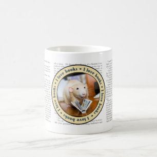 Marty Mouse "I Love Books" Coffee Mok