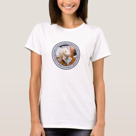 Marty Mouse "I Love to Read" T-shirt (vrouw) (Voorkant)