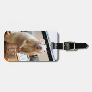Marty Mouse klaar voor reizen! (Bagage label) Bagagelabel