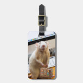 Marty Mouse klaar voor reizen! (Bagage label) Bagagelabel (Voorkant verticaal)