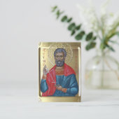 Martyr Romanus Deacon of Caesarea Prayer Card Plaatskaartje (Staand voorkant)