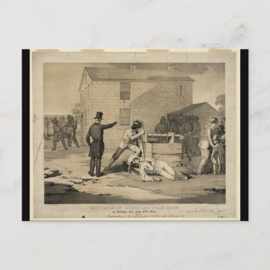 Martyrdom Joseph & Hiram Smith in Carthage Jail Briefkaart (Voorkant)