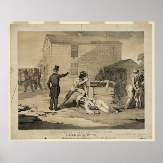 Martyrdom Joseph & Hiram Smith in Carthage Jail Poster (Voorkant)