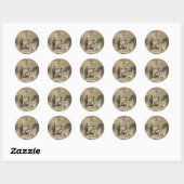 Martyrdom Joseph & Hiram Smith in Carthage Jail Ronde Sticker (Vel)