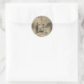 Martyrdom Joseph & Hiram Smith in Carthage Jail Ronde Sticker (Tas)