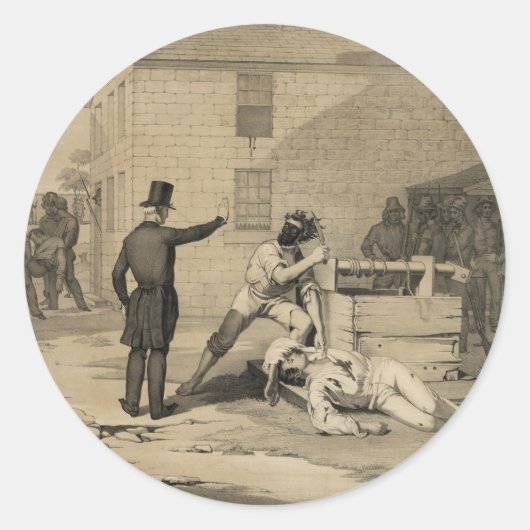 Martyrdom Joseph & Hiram Smith in Carthage Jail Ronde Sticker (Voorkant)