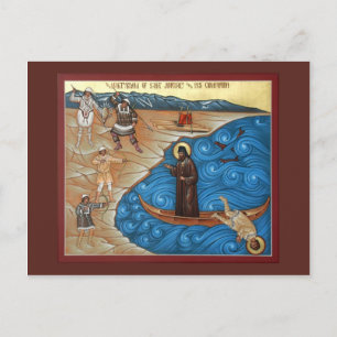 Martyrdom St. Juvenaly Prayer Card Briefkaart