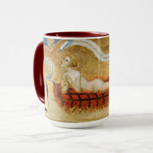 Martyrdom van St. Lawrence, met twee nonnen (M 022 Mok