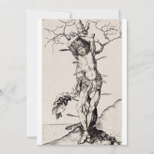 Martyrium van Sint-Sebastianus door Martin Schonga Bedankkaart