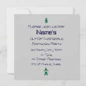 Martzkins in Outer Space Birthday Party Kaart (Achterkant)