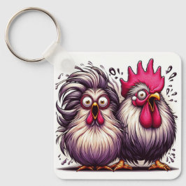 "Marv & Mary Silkie" Duo Aluminum Keychain