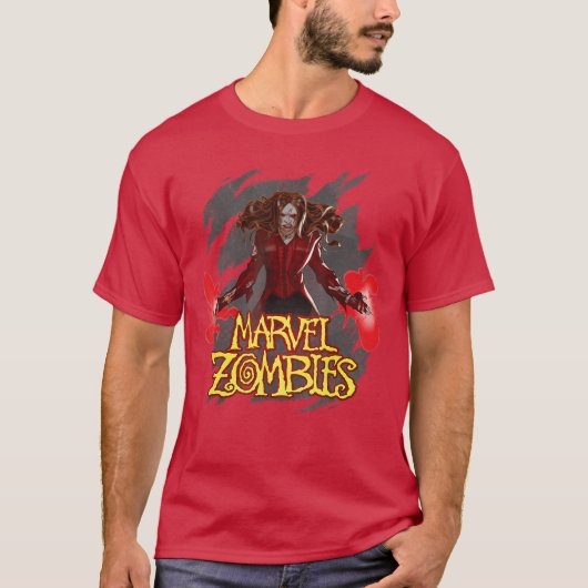 Marvel Animation Marvel Zombies Zombie Scarlet Wit T-shirt (Voorkant)