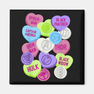 Marvel Avengers-symbolen Candy Hearts Valentijnsda Magneet