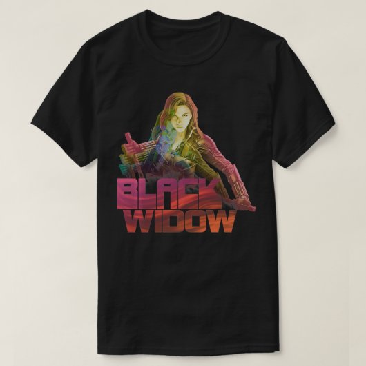 Marvel Black Widow Portrait Logo Pullover empilé (Design devant)
