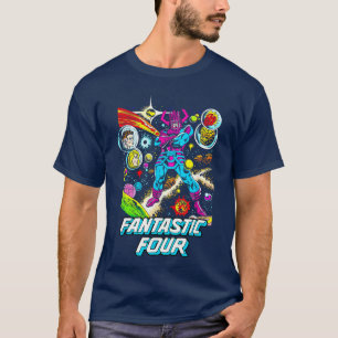 Marvel Fantastic Four Klassieke Galactus Comic Cov T-shirt