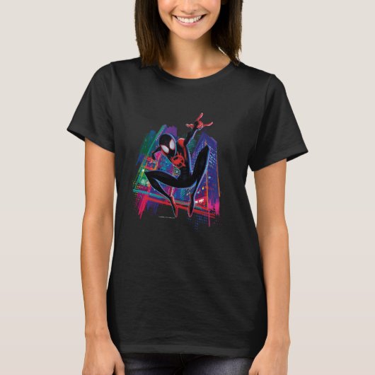Marvel Spider-Man Miles Morales Graffiti City T-shirt (Voorkant)