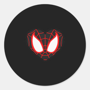 Marvel Spider-man Miles Morales Valentijnsdag Hea Ronde Sticker