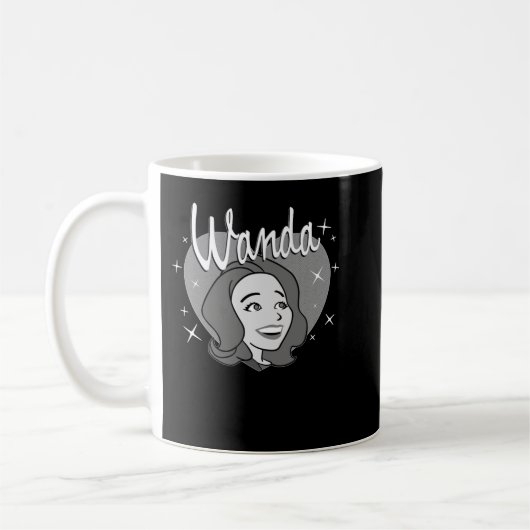 Marvel WandaVision Wanda Maximoff Heart Retro 60s Koffiemok (Links)