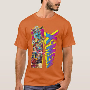 Marvel XMen Retro Comic Groep Mashup jongen T-shirt