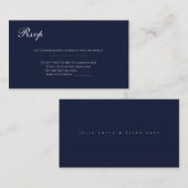 Marvelous Blue, behalve de date bruiloft rsvp-kaar Informatiekaartje (Voorkant / Achterkant)