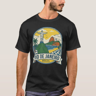 Marvelous City: Rio Skyline, Beach & Football T-shirt