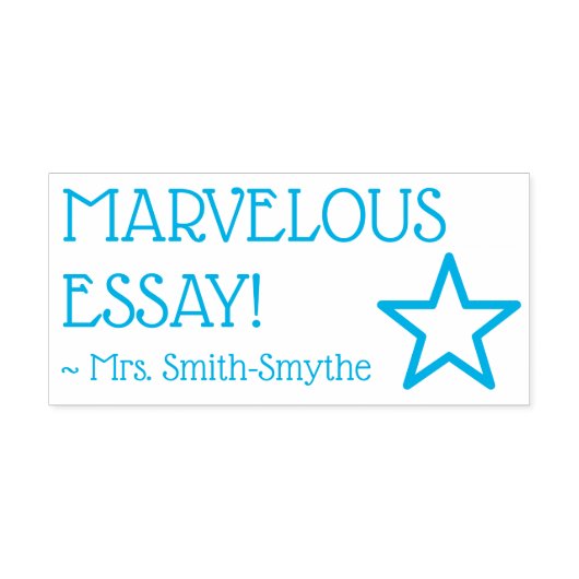 "MARVELOUS ESSAY!" Educator Rubber Stamp Zelfinktende Stempel (Design)