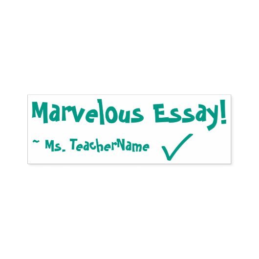 "Marvelous Essay!" + Rubber Stempel opvoedster (Design)