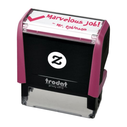 "Marvelous Job!" + Instructor's naam Rubber Stamp Zelfinktende Stempel (Product)