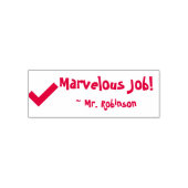 "Marvelous Job!" + Instructor's naam Rubber Stamp Zelfinktende Stempel (Design)