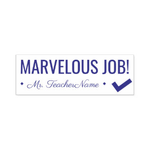 "MARVELOUS JOB!" + Rubberstempel Zelfinktende Stempel