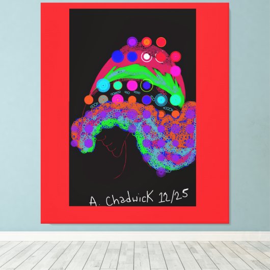 Marvelous Miss Funny Girl Stretched Canvas Print (Insitu (Houten vloer))