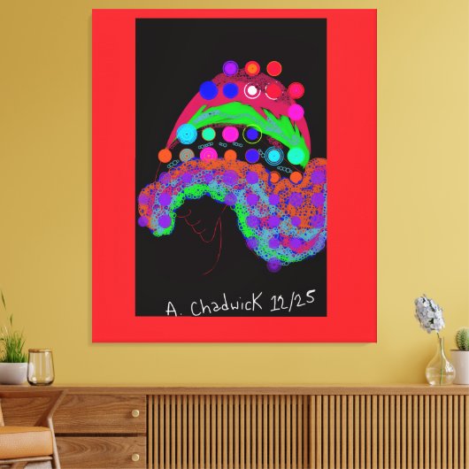 Marvelous Miss Funny Girl Stretched Canvas Print (Insitu (Woonkamer))