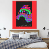 Marvelous Miss Funny Girl Stretched Canvas Print (Insitu (Slaapkamer))