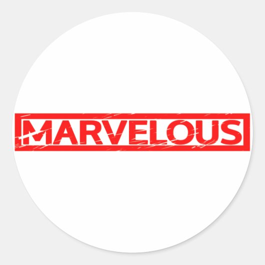 Marvelous Stamp Ronde Sticker (Voorkant)