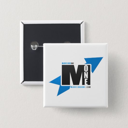 MarvelousOne.com Arrow-Button Vierkante Button 5,1 Cm (Voorkant /achterkant)