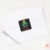 MARVIN DE MARTIAN™ Angry Emoji Vierkante Sticker (Envelop)