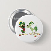 MARVIN DE MARTIAN™ EN K-9 RONDE BUTTON 5,7 CM (Voorkant /achterkant)