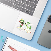 MARVIN DE MARTIAN™ EN K-9 STICKER (Laptop met iPhone)