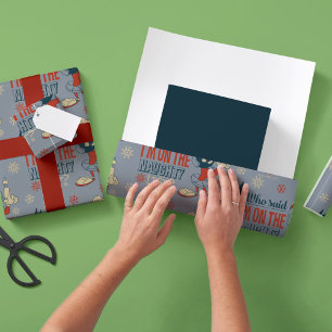 MARVIN DE MARTIAN™- Ik sta op de Naughty List? Cadeaupapier