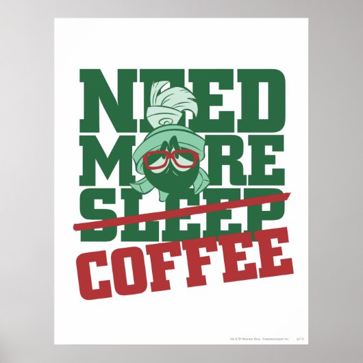 MARVIN DE MARTIAN™ - Meer koffie nodig Poster (Voorkant)