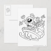 MARVIN DE MARTIAN™ MET speelgoed Briefkaart (Voorkant / Achterkant)