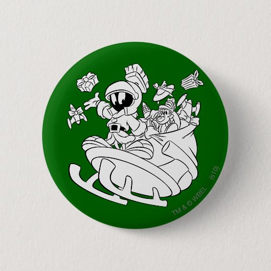 MARVIN DE MARTIAN™ MET speelgoed Ronde Button 5,7 Cm (Voorkant)