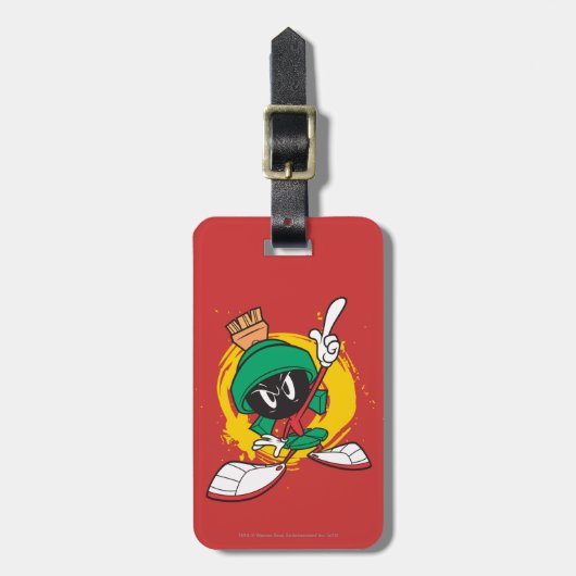 MARVIN DE MARTIAN™ naar boven gericht Bagagelabel (Voorkant verticaal)
