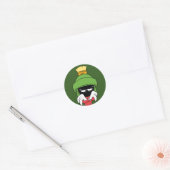 MARVIN DE MARTIAN™ Pout Ronde Sticker (Envelop)