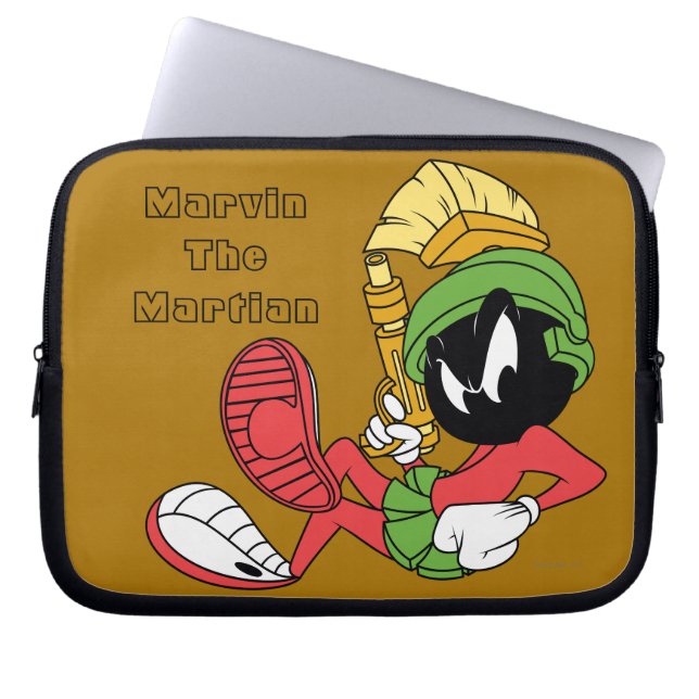 MARVIN DE MARTIAN™-RAND MET Laser Laptop Sleeve (Voorkant)