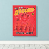 MARVIN DE MARTIAN™ Retro Invasion van Mars Comic Canvas Afdruk (Insitu (Houten vloer))