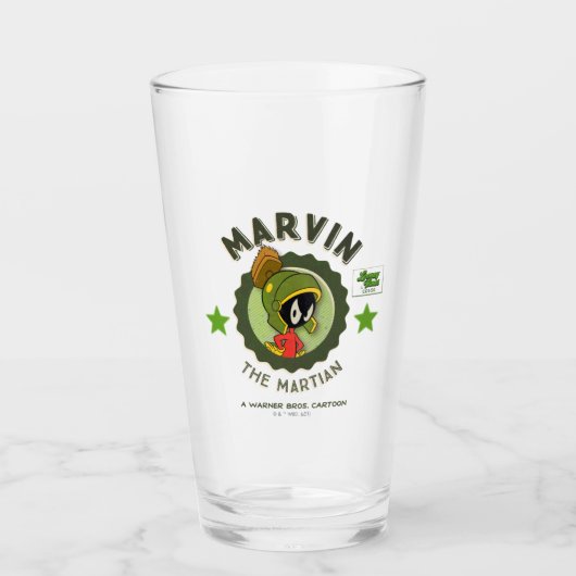 MARVIN DE MARTIAN™ Retro Lobbykaart Glas (Voorkant)