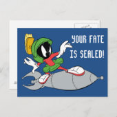 MARVIN DE MARTIAN™ Riding Rocket Briefkaart (Voorkant / Achterkant)