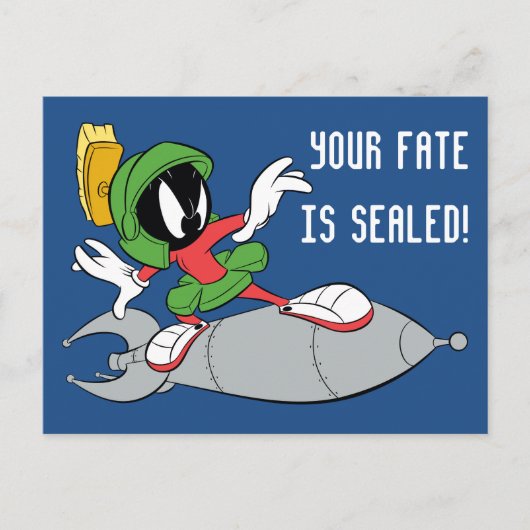 MARVIN DE MARTIAN™ Riding Rocket Briefkaart (Voorkant)